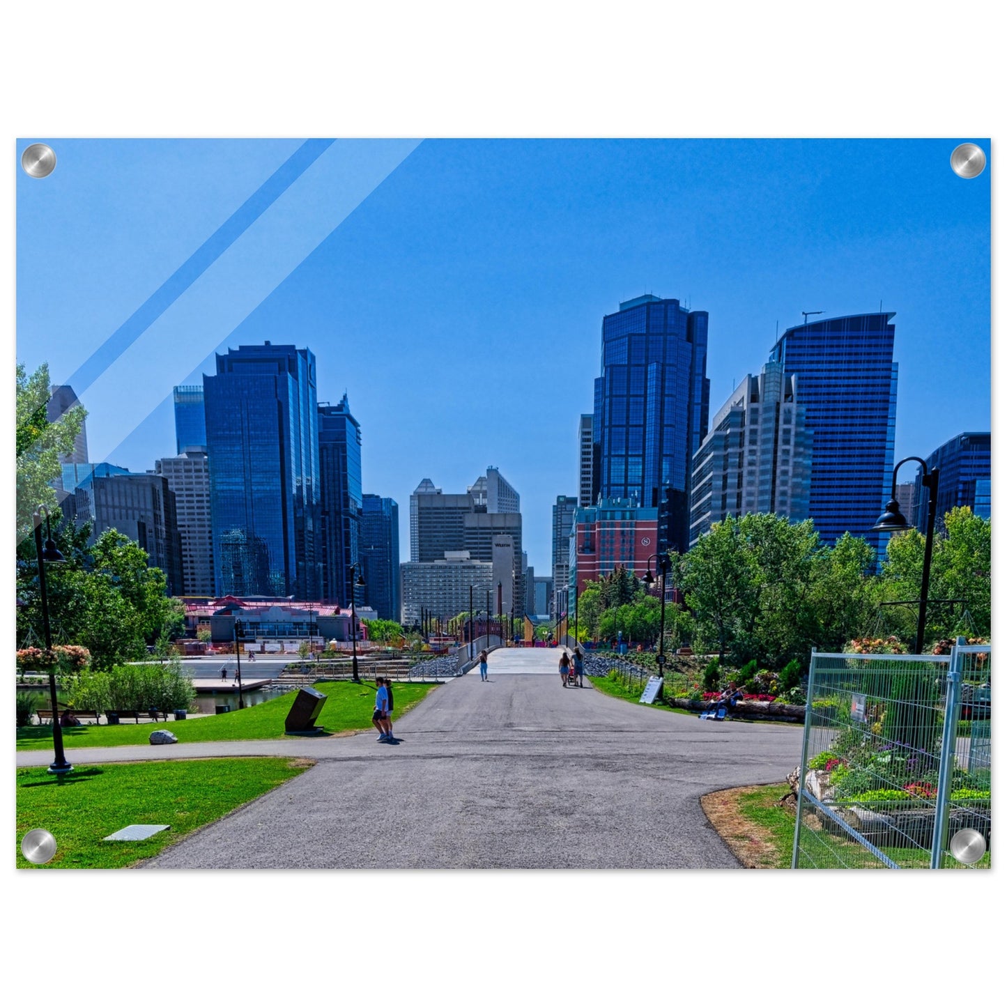 Acrylic Print - Downtown Calgary Prince's Island Park HDR