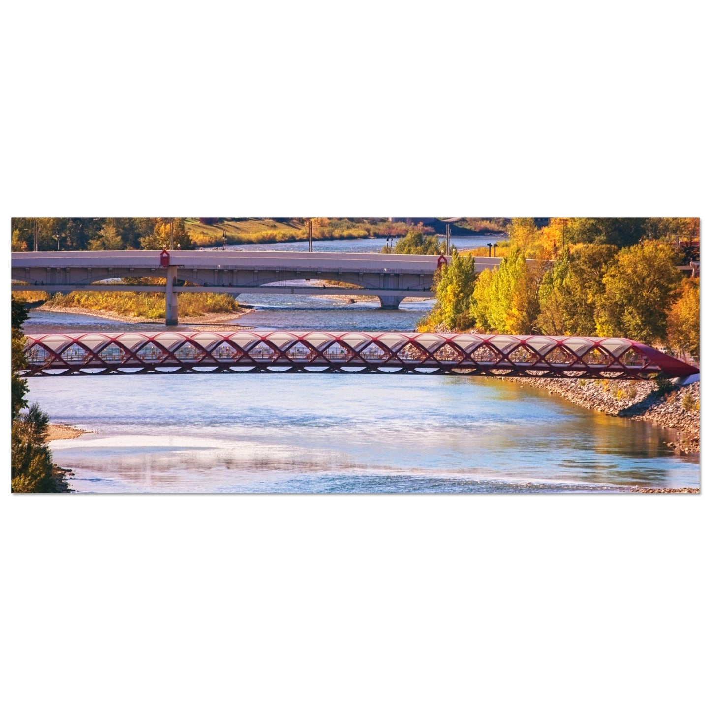 Premium Semi-Glossy Poster Print - Peace Bridge McHugh Bluff