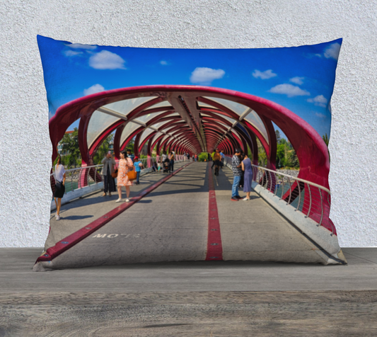 26x20 Pillow Case - Calgary Peace Bridge