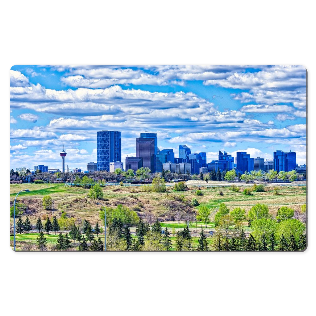 Desk Mats - Downtown Calgary Vista Heights Hill HDR Spring