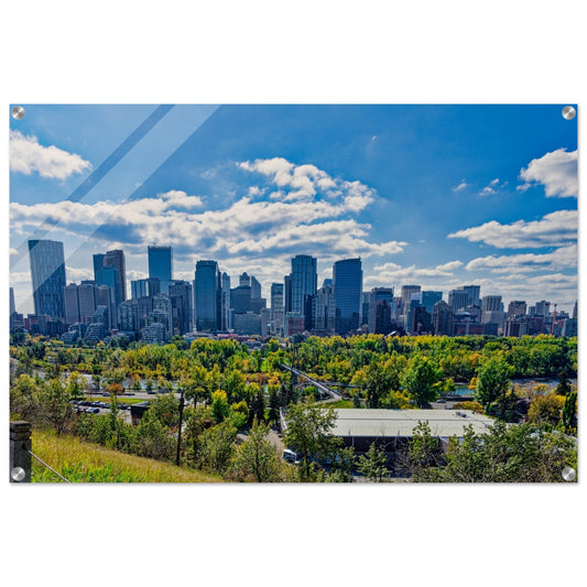 Acrylic Print - Downtown Calgary McHugh Bluff Fall
