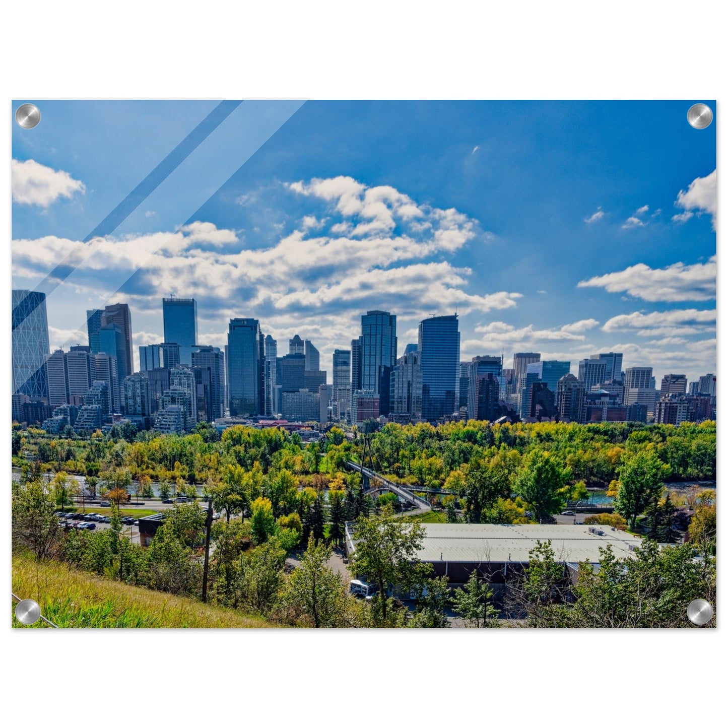 Acrylic Print - Downtown Calgary McHugh Bluff Fall