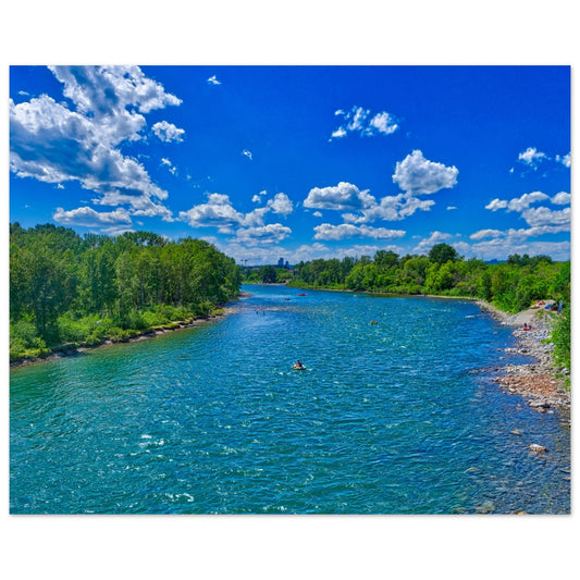 Premium Semi-Glossy Poster Print - Prince's Island Park Bow River HDR