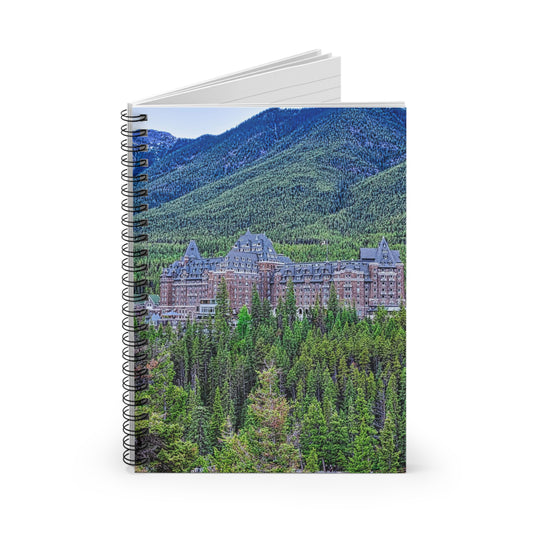 Ruled Line Spiral Notebook - Banff Springs Hotel Surprise Corner
