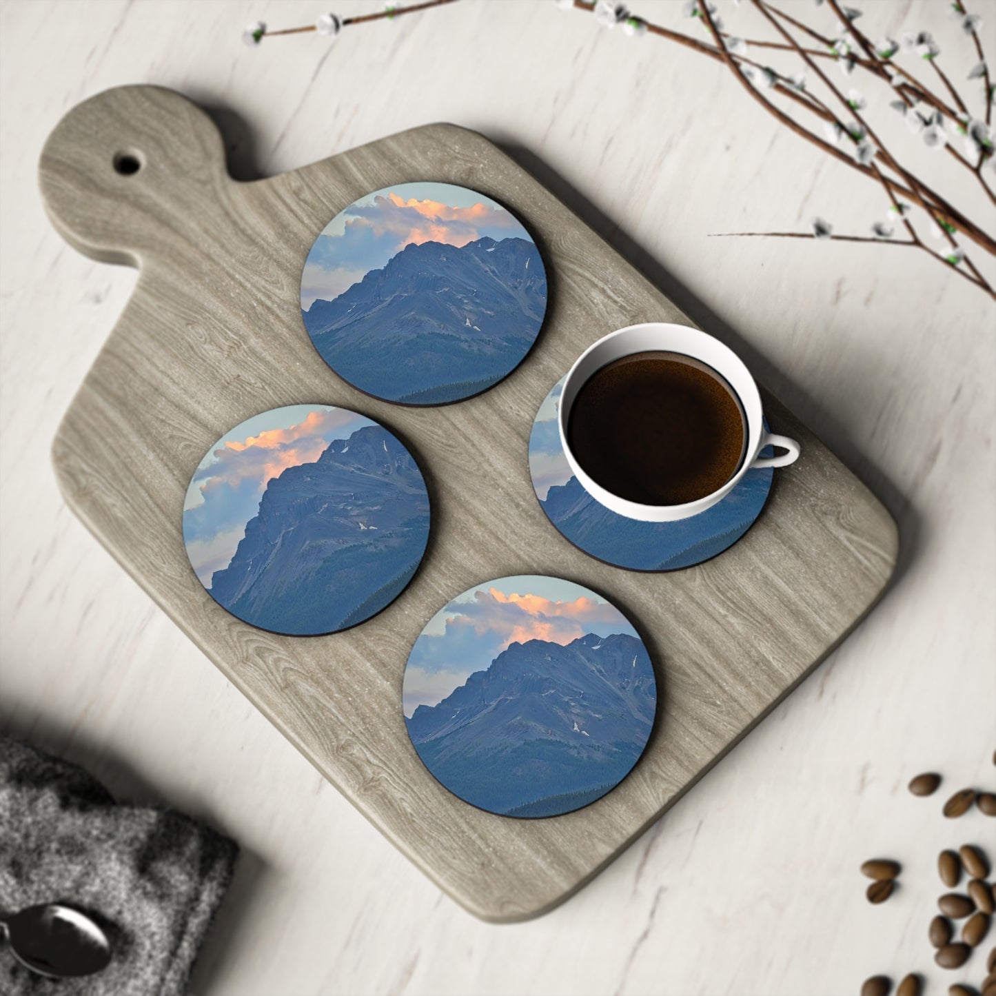 Coasters - Lake Louise Mountain Sunset