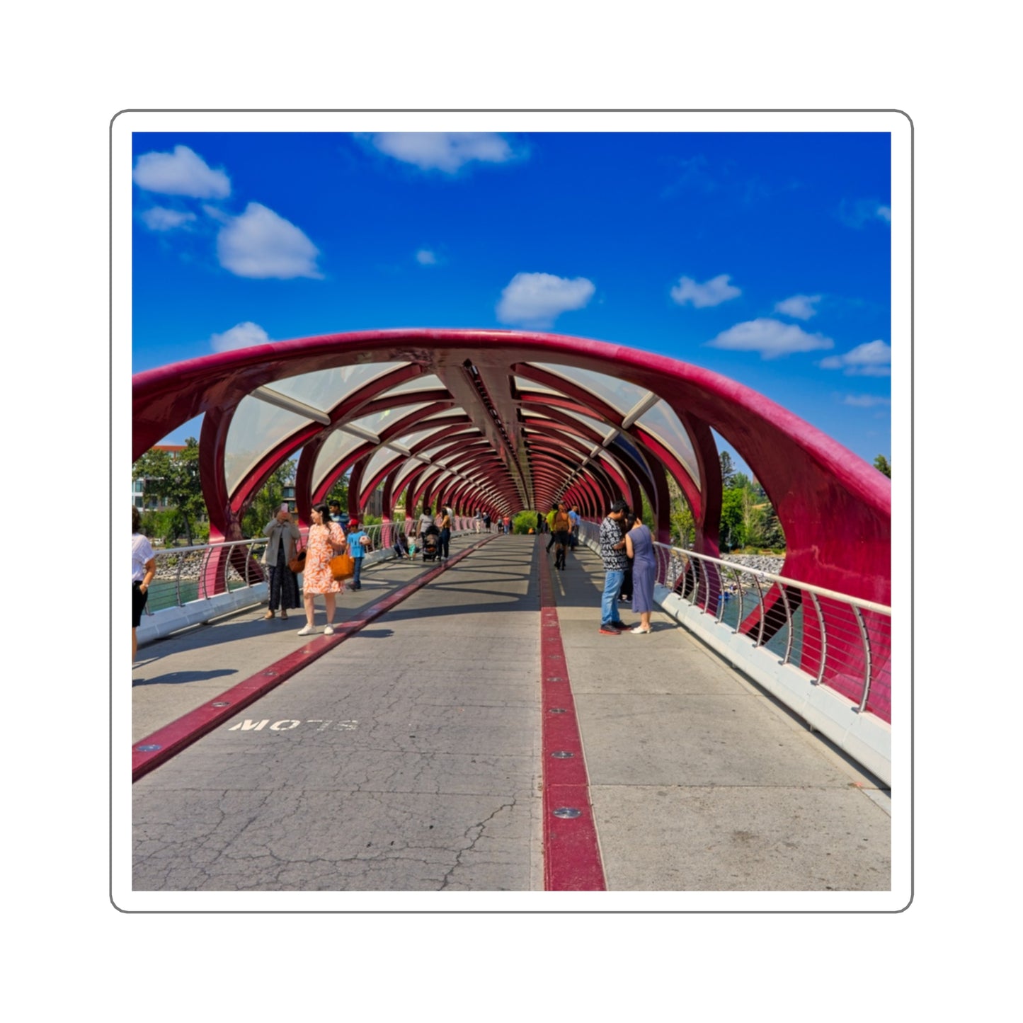 Square Stickers - Calgary Peace Bridge