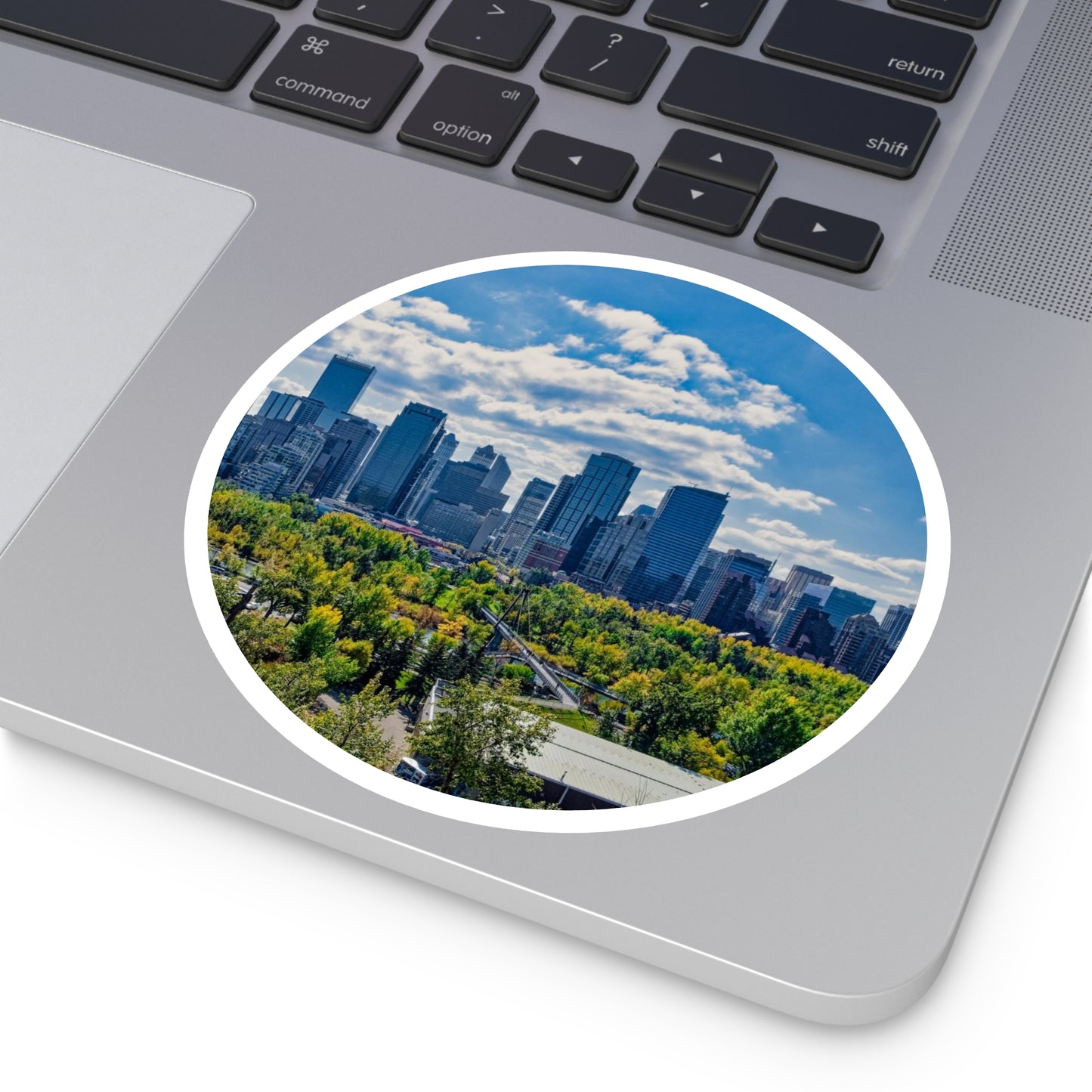 Round Stickers - Downtown Calgary McHugh Bluff Fall