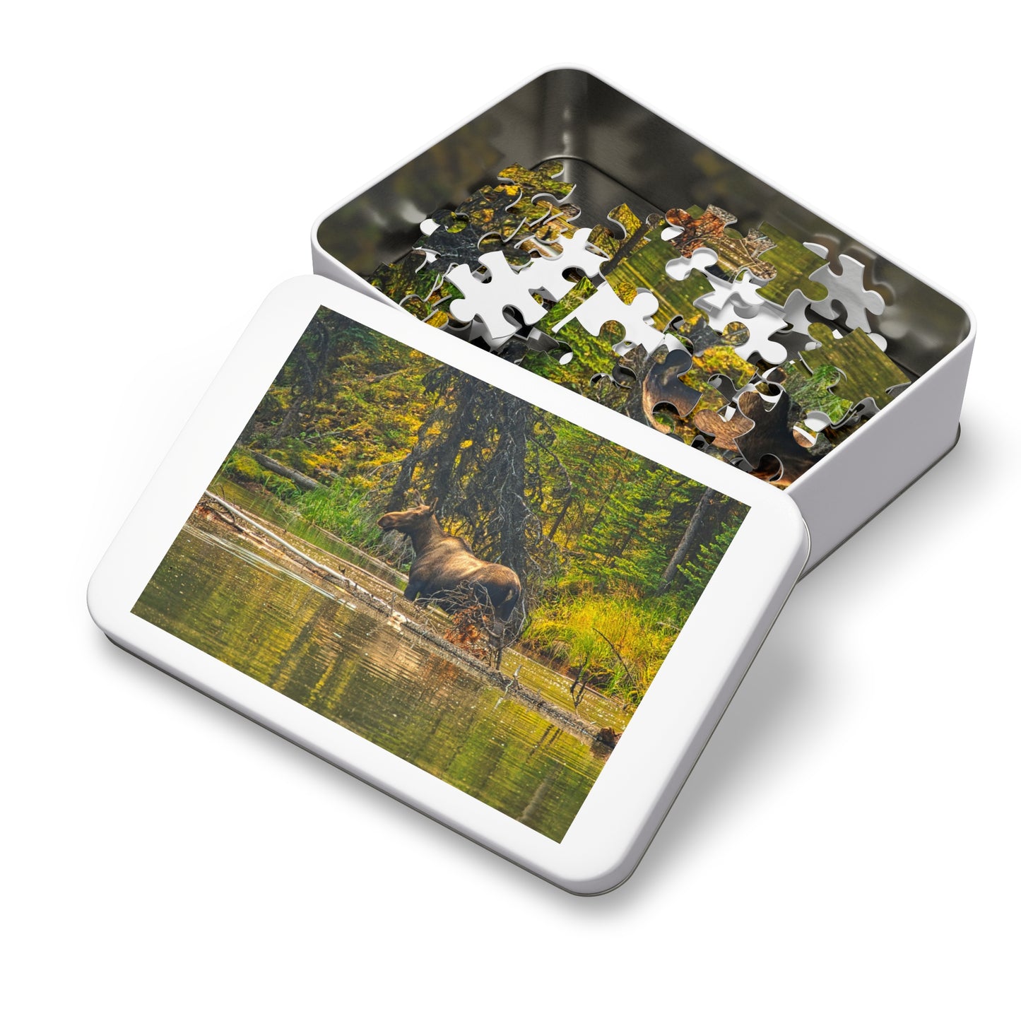 Jigsaw Puzzle (30, 110, 252, 500,1000-Piece) - Mosse Lake Moose