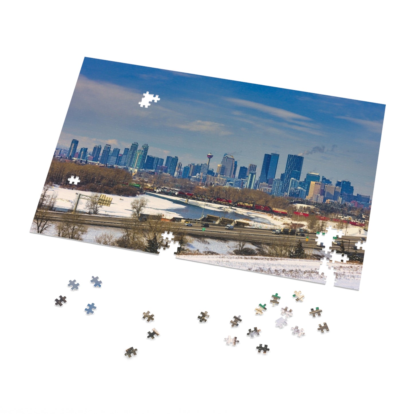 Jigsaw Puzzle (30, 110, 252, 500,1000-Piece) - Downtown Calgary Max Bell Centre Winter