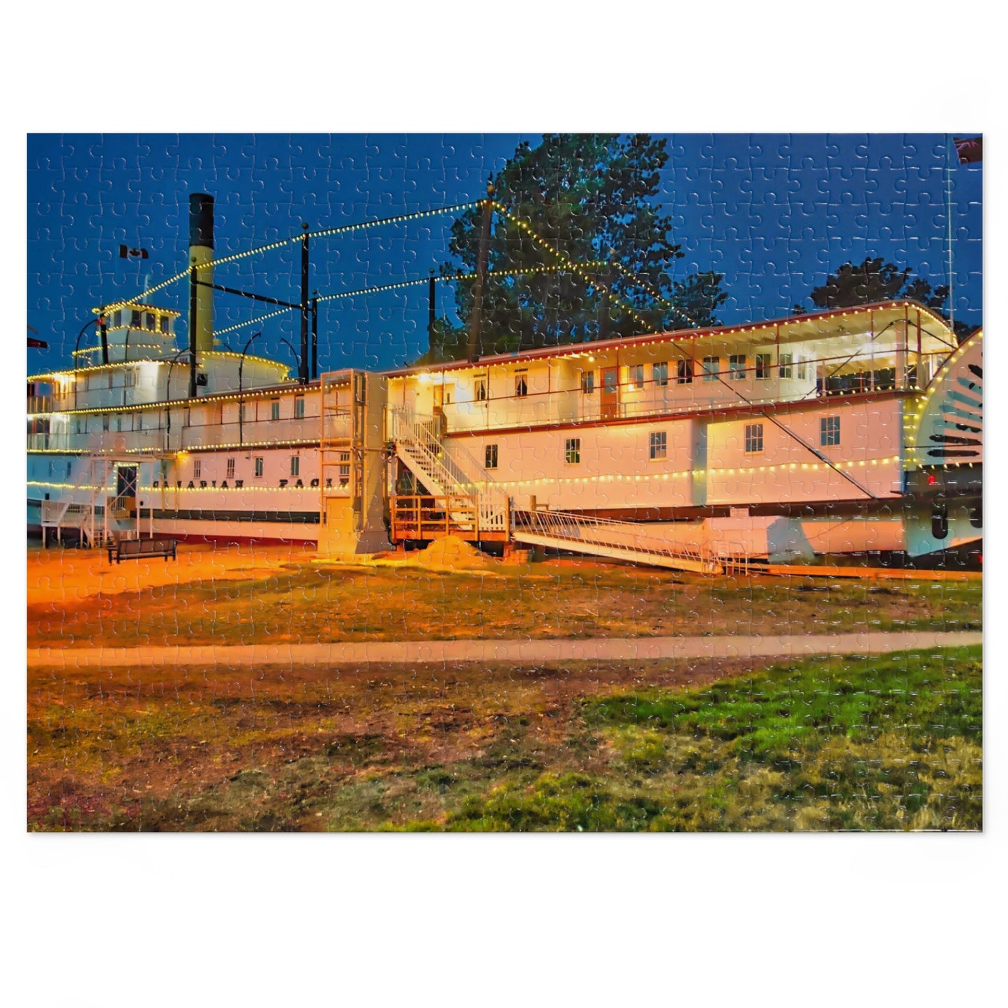 Jigsaw Puzzle (30, 110, 252, 500,1000-Piece) - SS Sicamous 2017 HDR at Night