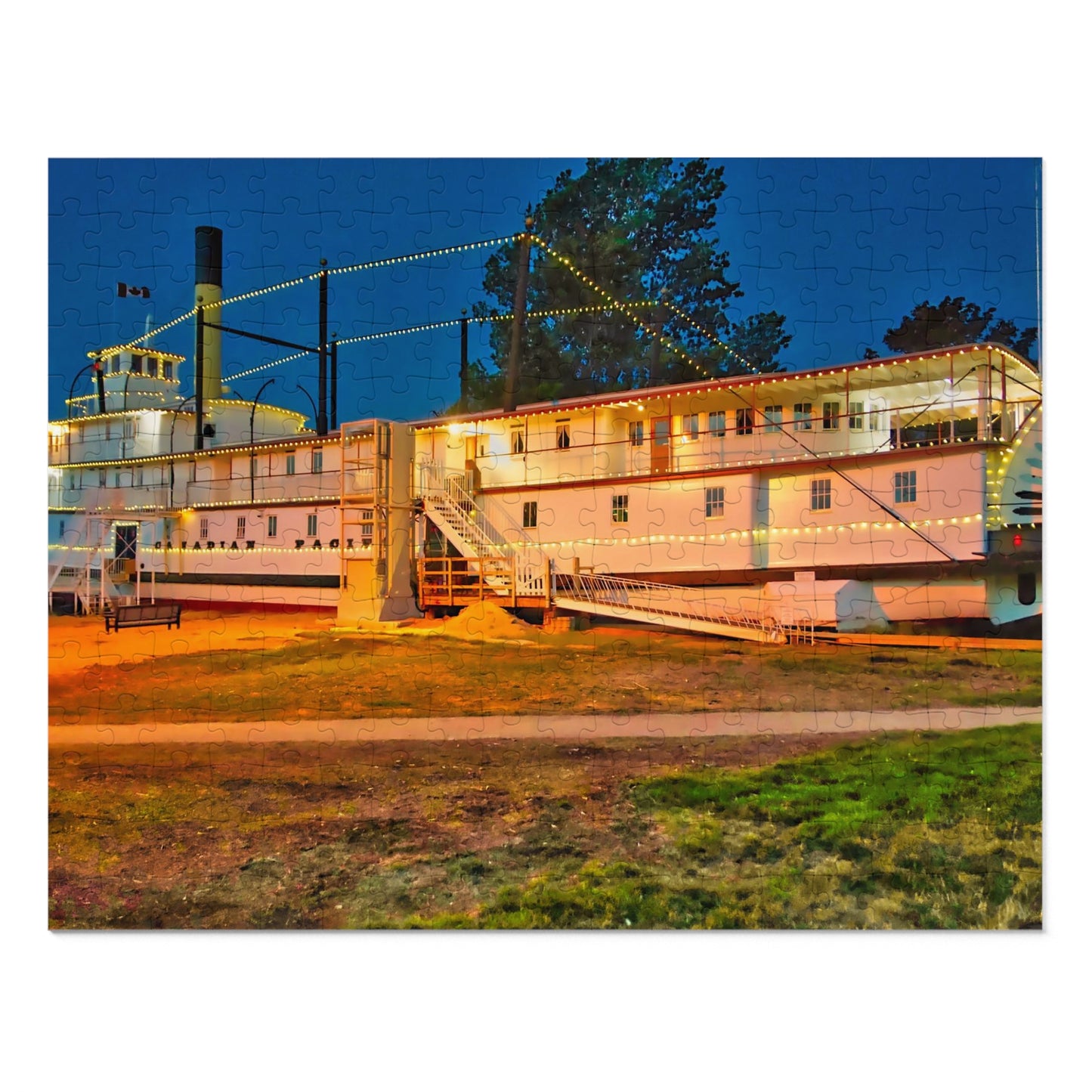 Jigsaw Puzzle (30, 110, 252, 500,1000-Piece) - SS Sicamous 2017 HDR at Night