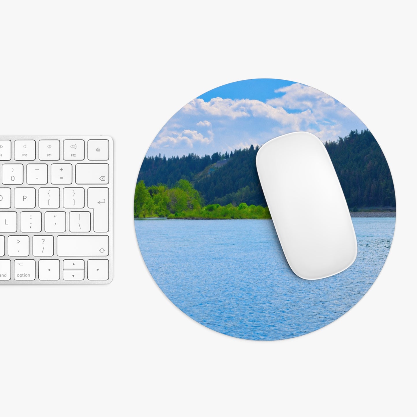 Round Mousepad - Edworthy Park Bow River
