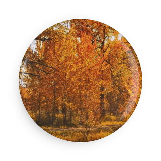 Button Magnet, Round (1 & 10 pcs) - Sue Higgins Park Fall Colours