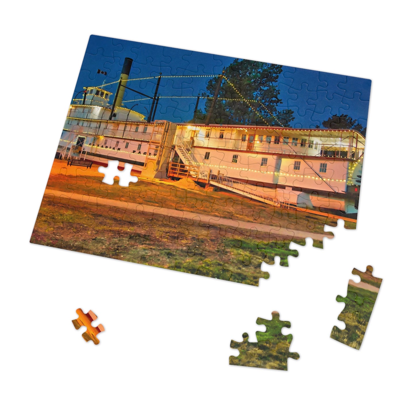 Jigsaw Puzzle (30, 110, 252, 500,1000-Piece) - SS Sicamous 2017 HDR at Night