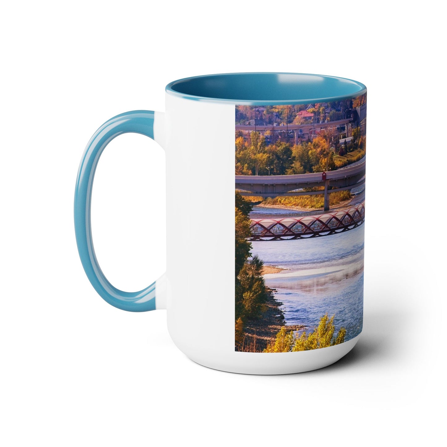 Accent Coffee Mugs, 15oz - Peace Bridge McHugh Bluff Fall