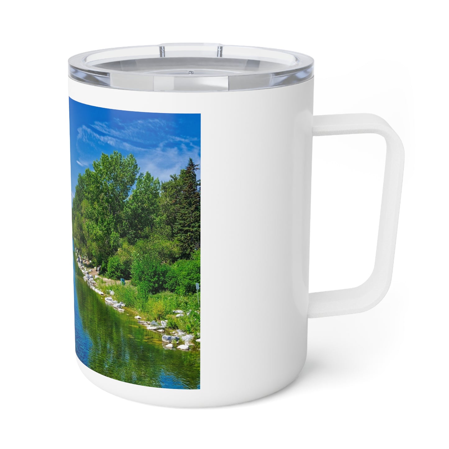 Insulated Coffee Mug, 10oz - Bow River South Prince's Island Park HDR