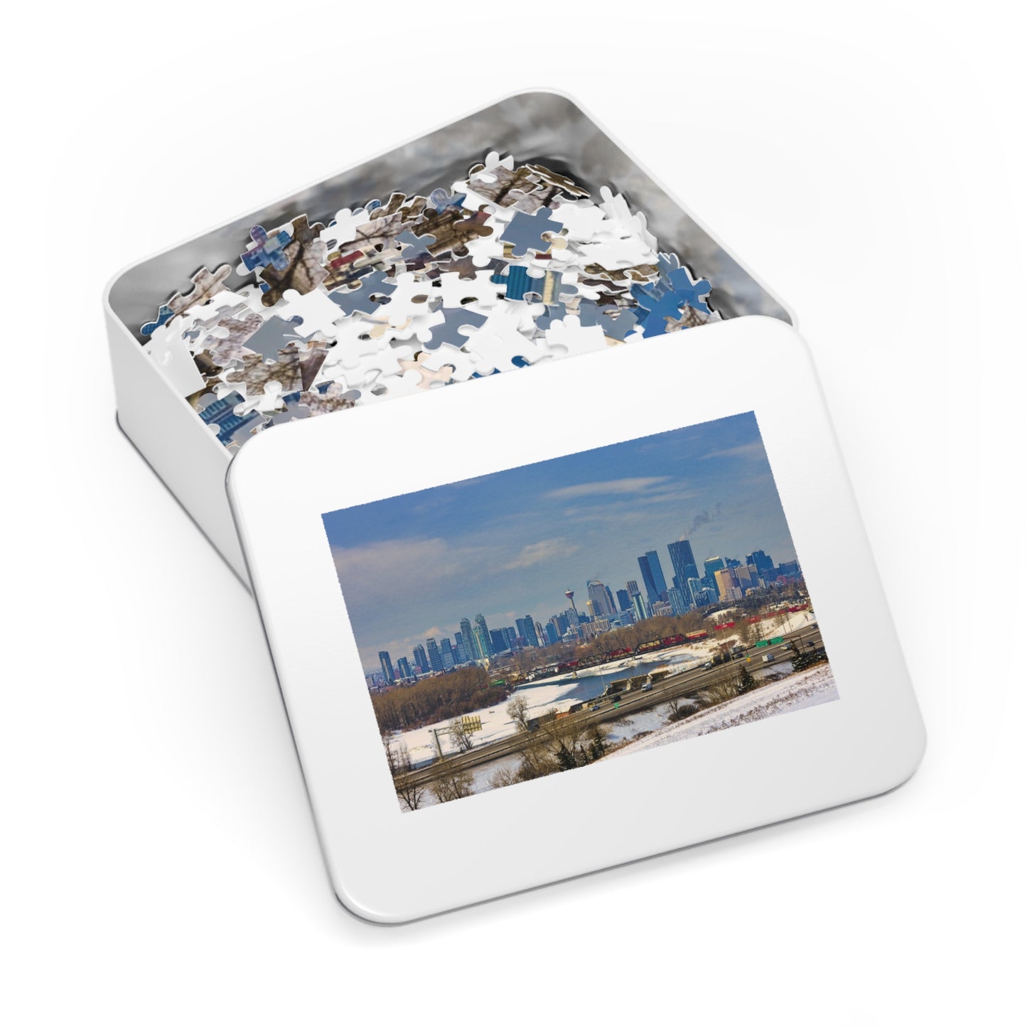 Jigsaw Puzzle (30, 110, 252, 500,1000-Piece) - Downtown Calgary Max Bell Centre Winter