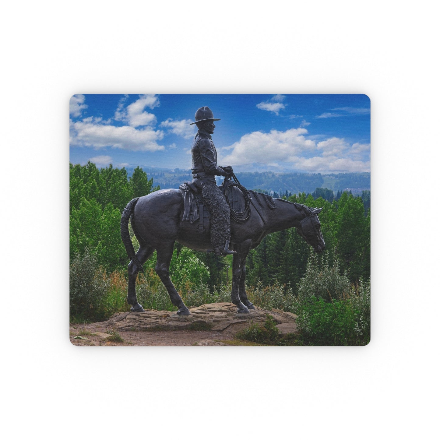 Rectangular Mouse Pad - Men of Vision Statue