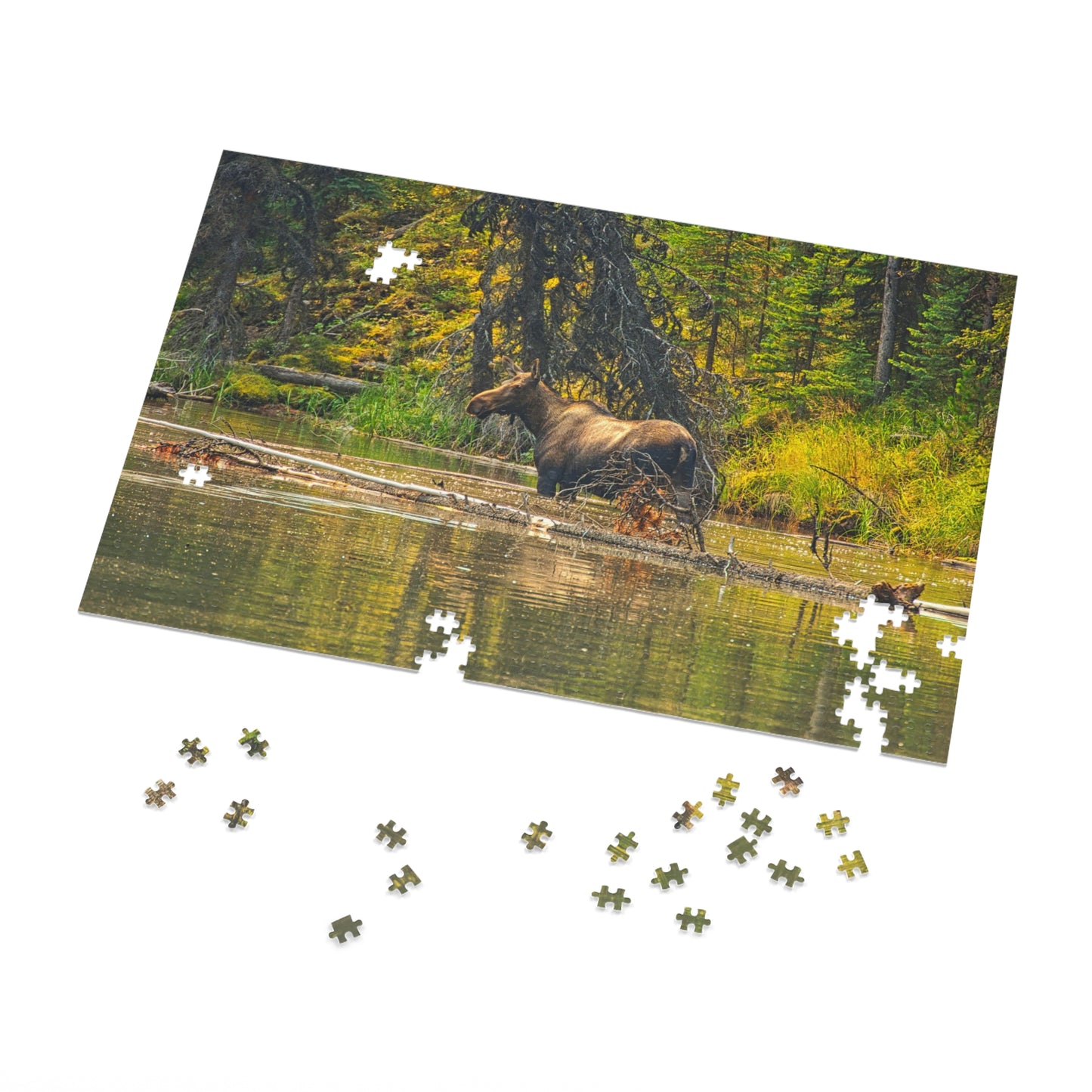 Jigsaw Puzzle (30, 110, 252, 500,1000-Piece) - Mosse Lake Moose