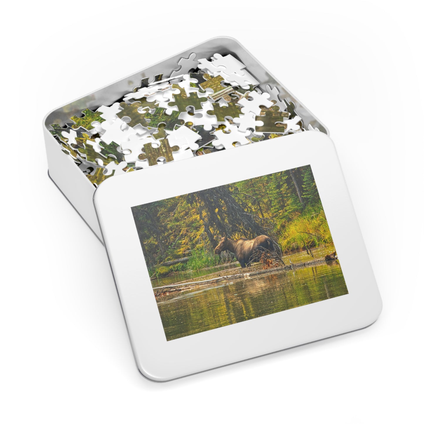 Jigsaw Puzzle (30, 110, 252, 500,1000-Piece) - Mosse Lake Moose