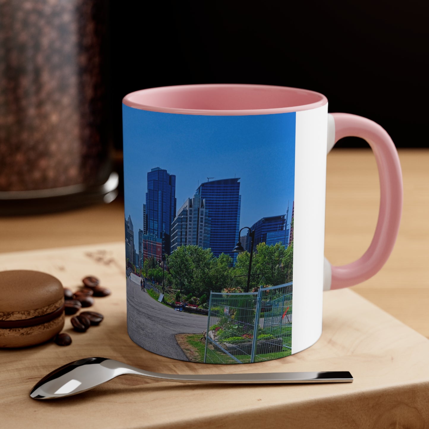 Accent Coffee Mug, 11oz - Downtown Calgary Prince's Island Park HDR
