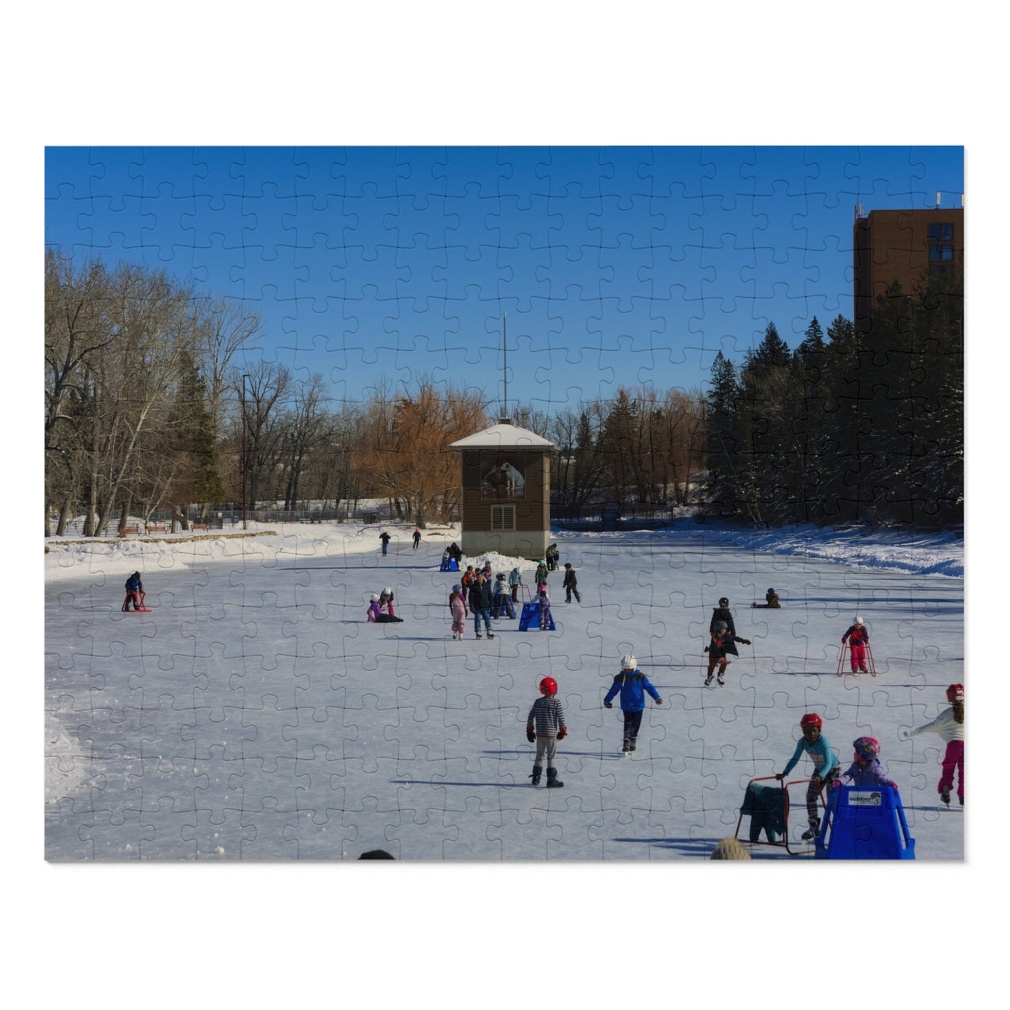 Jigsaw Puzzle (30, 110, 252, 500,1000-Piece) - Bowness Park Lagoon Winter