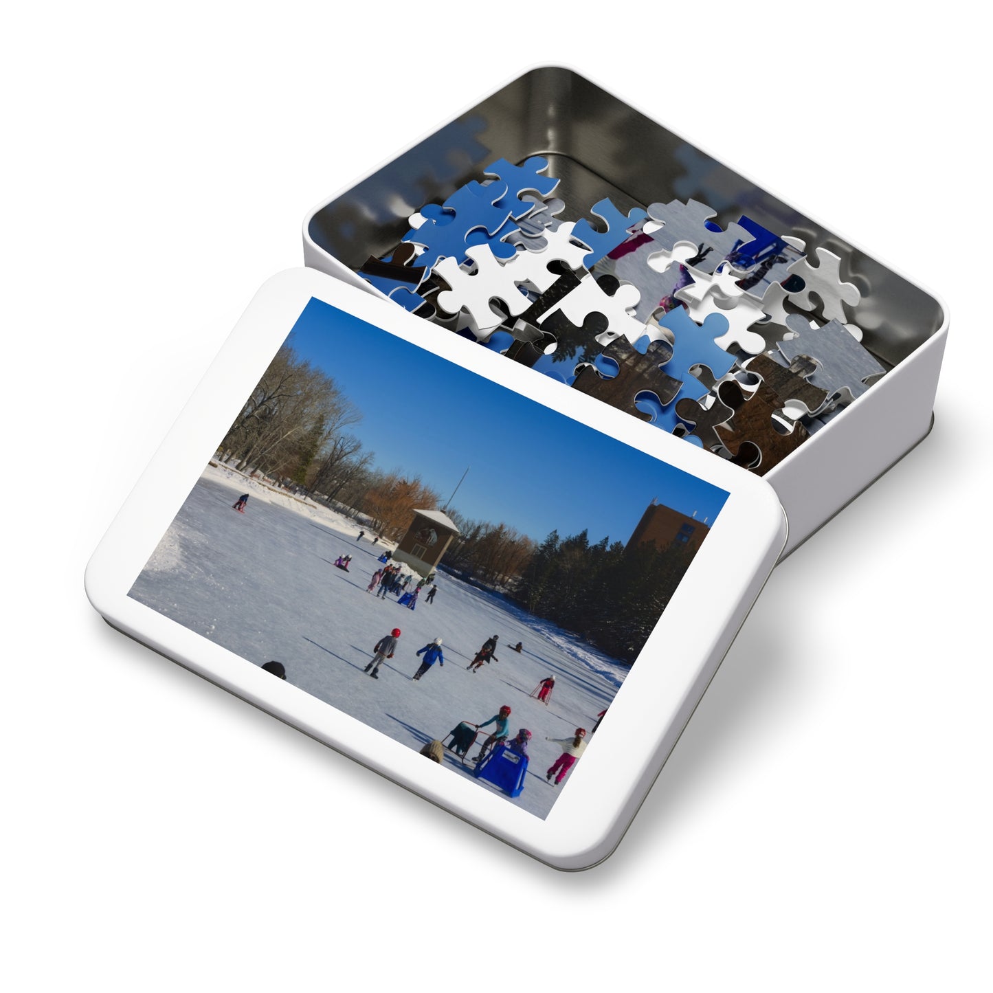Jigsaw Puzzle (30, 110, 252, 500,1000-Piece) - Bowness Park Lagoon Winter