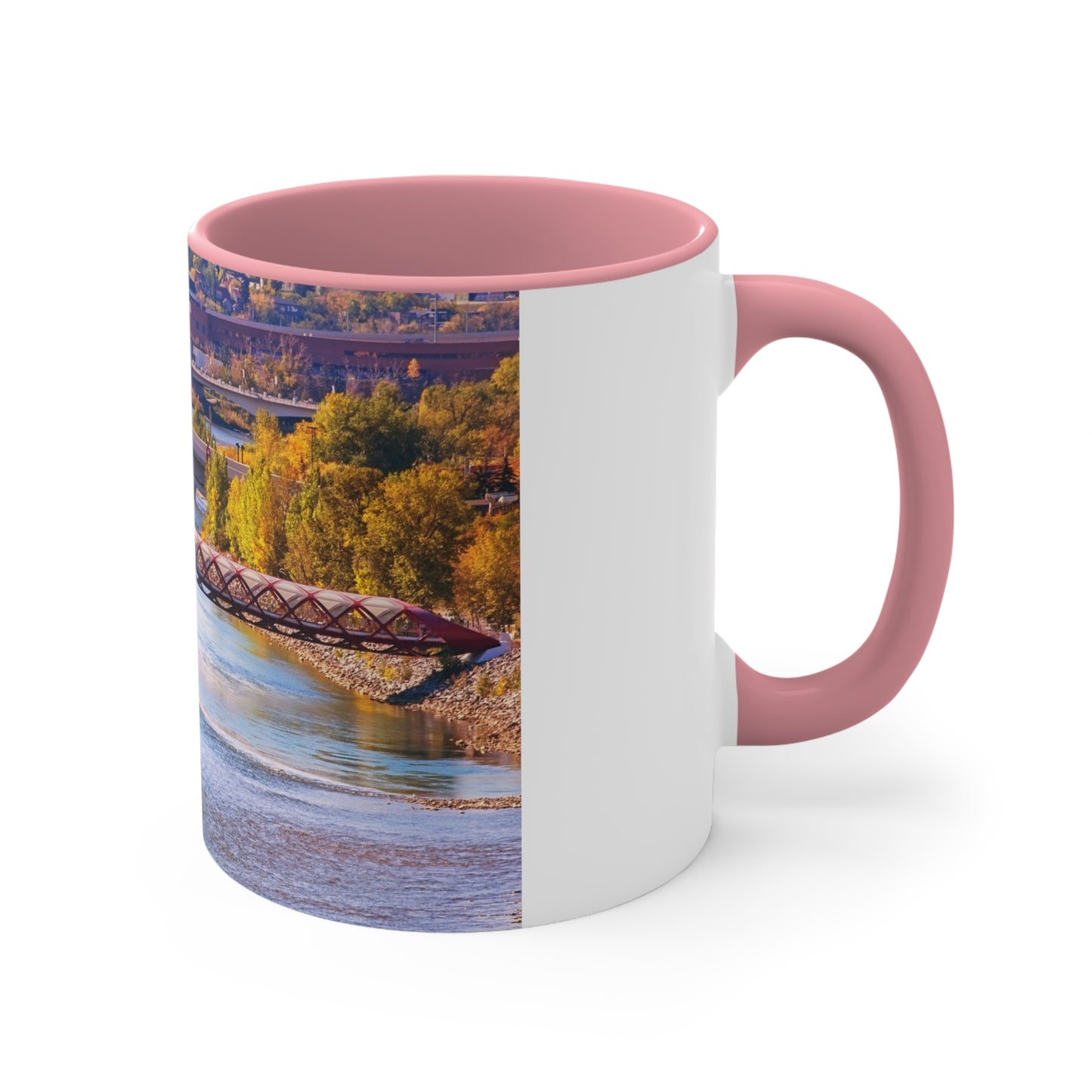 Accent Coffee Mug, 11oz - Peace Bridge McHugh Bluff Fall