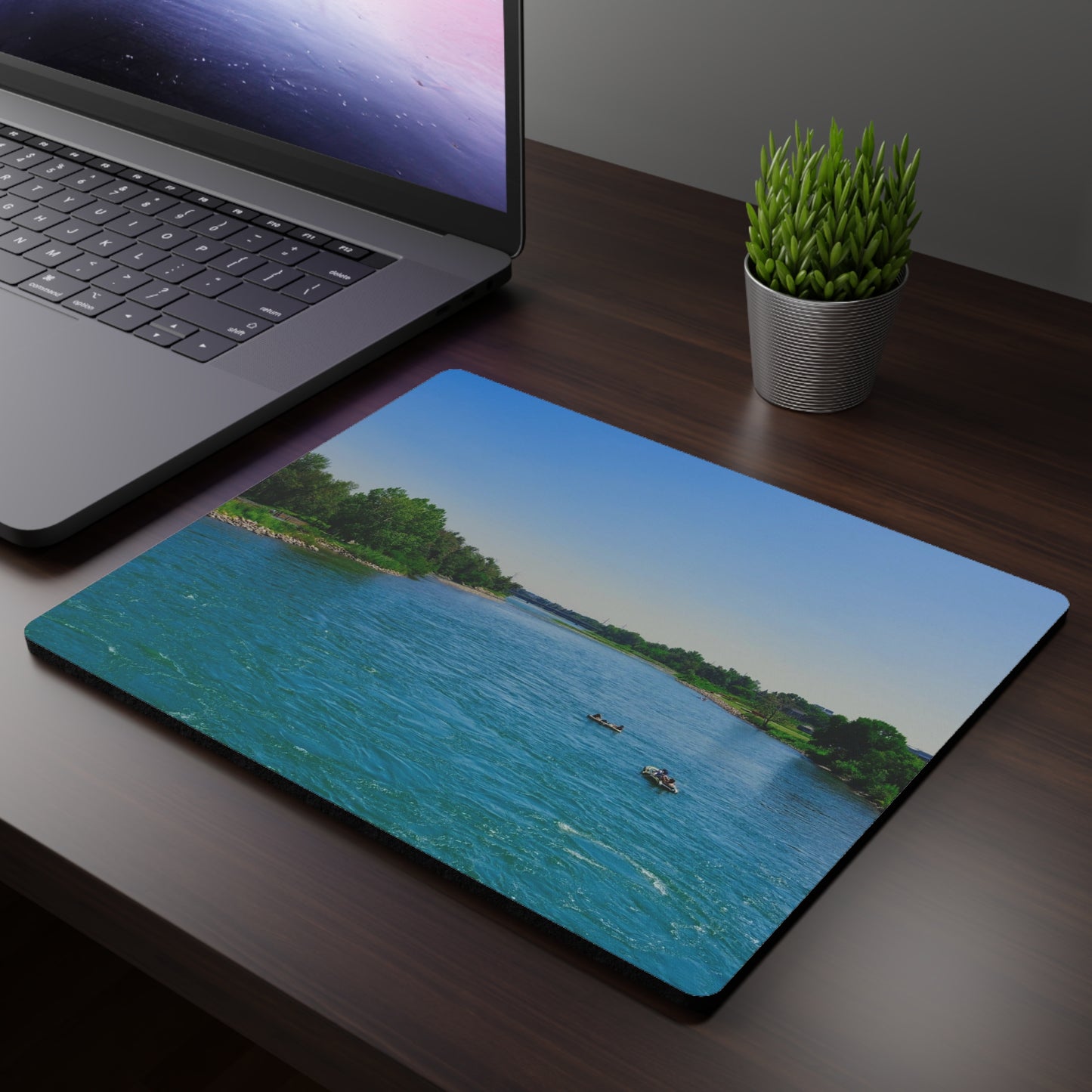Rectangular Mouse Pad - Bow River George C. King Bridge