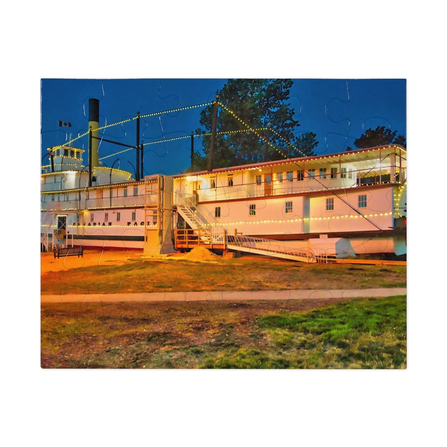 Jigsaw Puzzle (30, 110, 252, 500,1000-Piece) - SS Sicamous 2017 HDR at Night