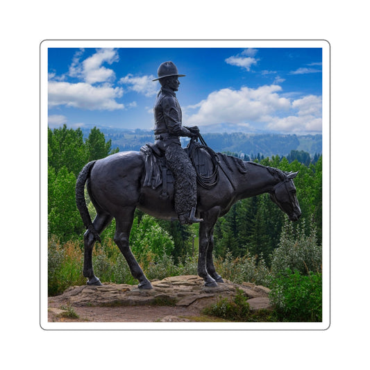 Square Stickers - Men of Vision Statue