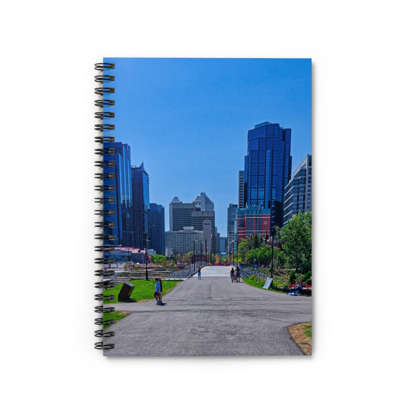 Ruled Line Sprial Notebook - Downtown Calgary Prince's Island Park HDR
