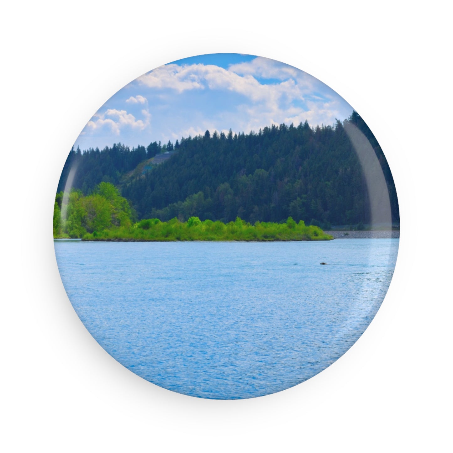 Button Magnet, Round (1 & 10 pcs) - Edworthy Park Bow River
