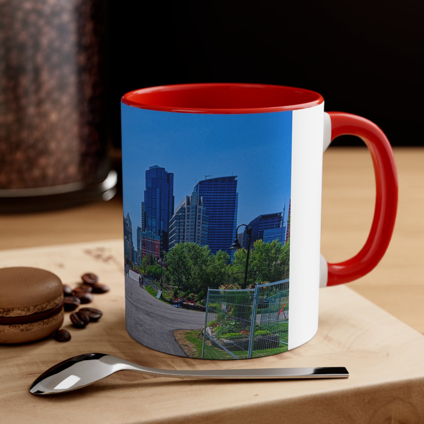 Accent Coffee Mug, 11oz - Downtown Calgary Prince's Island Park HDR