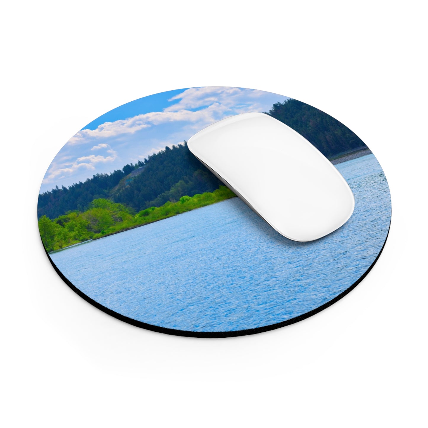 Round Mousepad - Edworthy Park Bow River