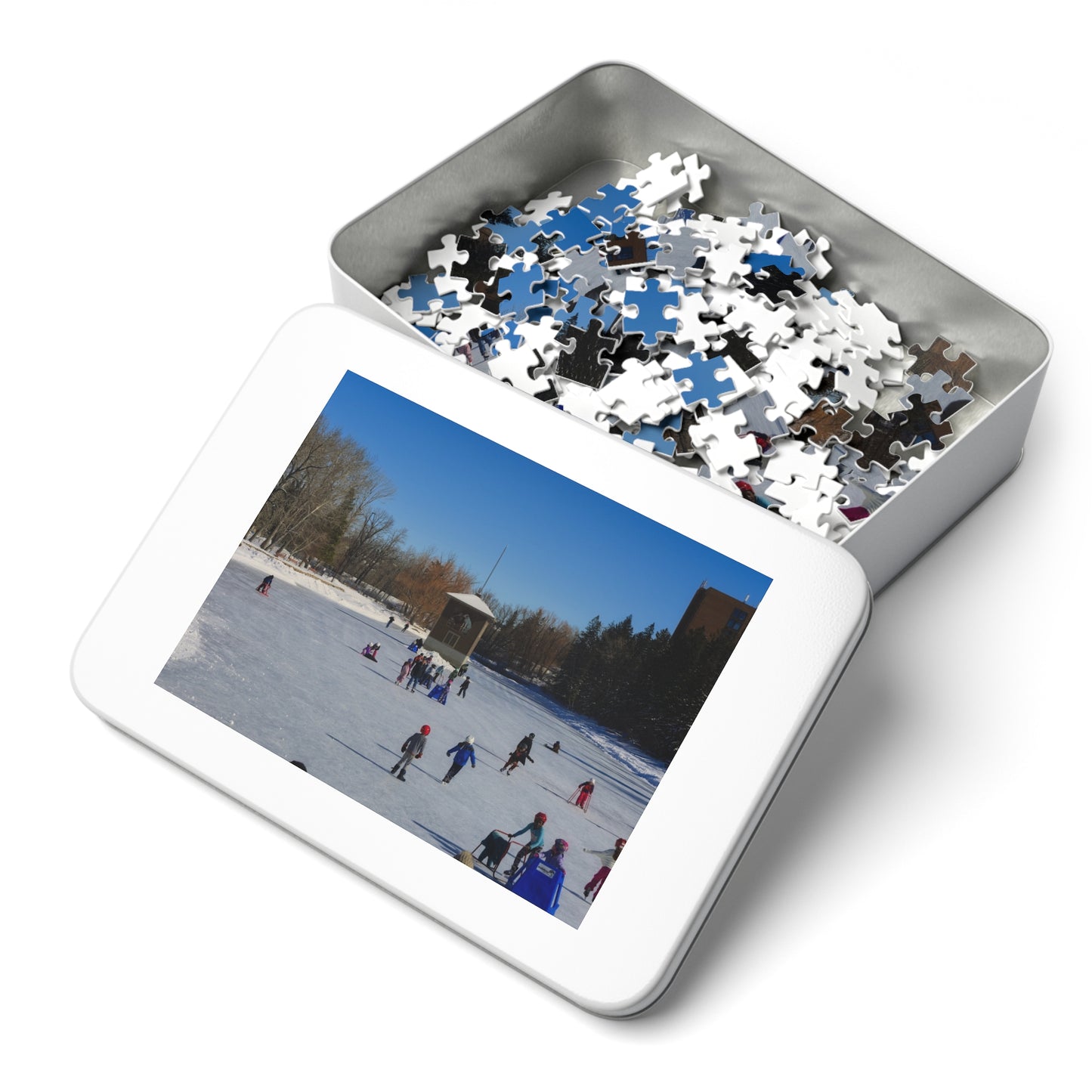 Jigsaw Puzzle (30, 110, 252, 500,1000-Piece) - Bowness Park Lagoon Winter