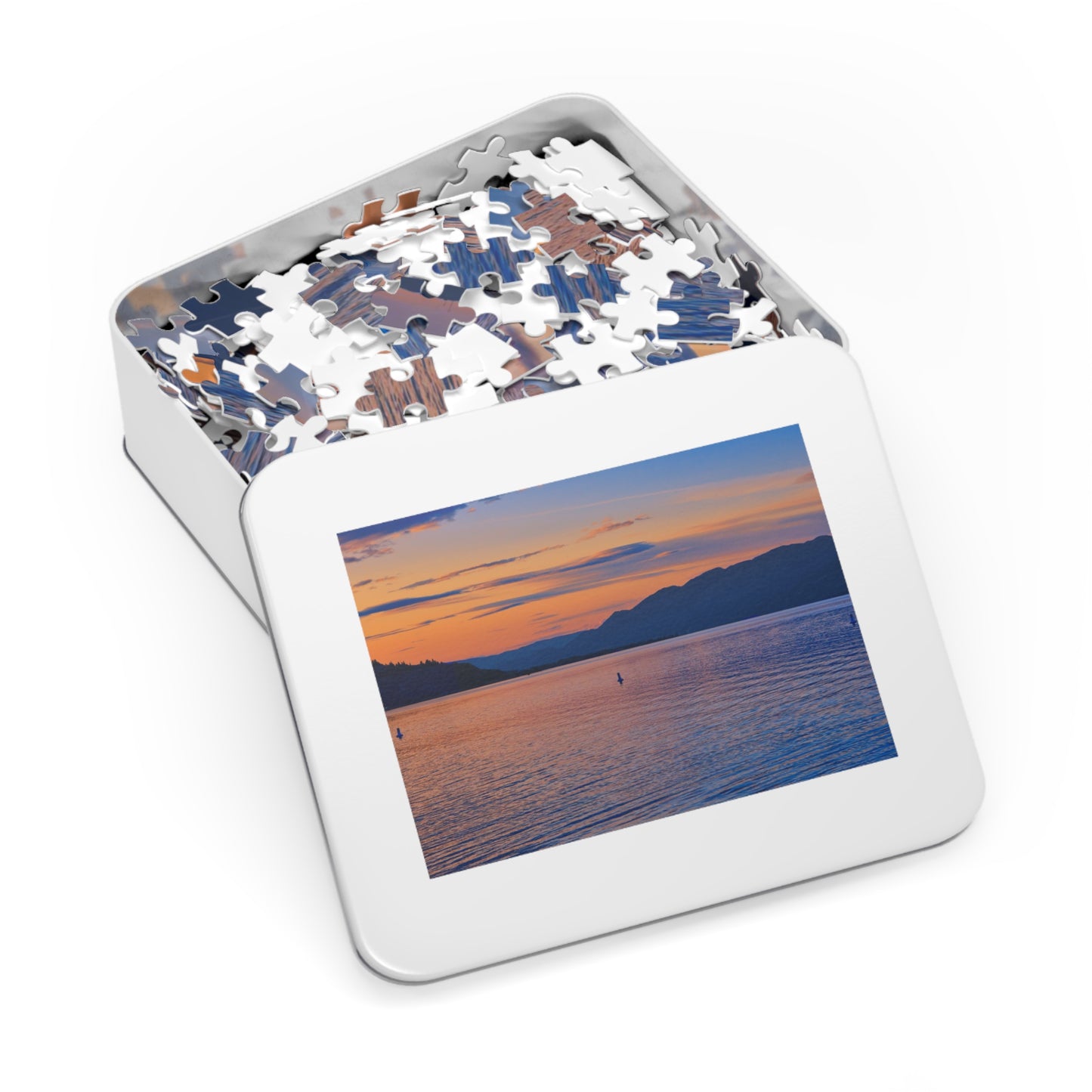 Jigsaw Puzzle (30, 110, 252, 500,1000-Piece) - Penticton Okanagan Lake Sunset