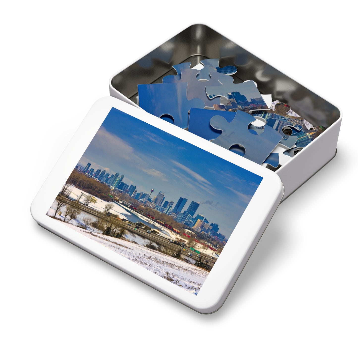 Jigsaw Puzzle (30, 110, 252, 500,1000-Piece) - Downtown Calgary Max Bell Centre Winter