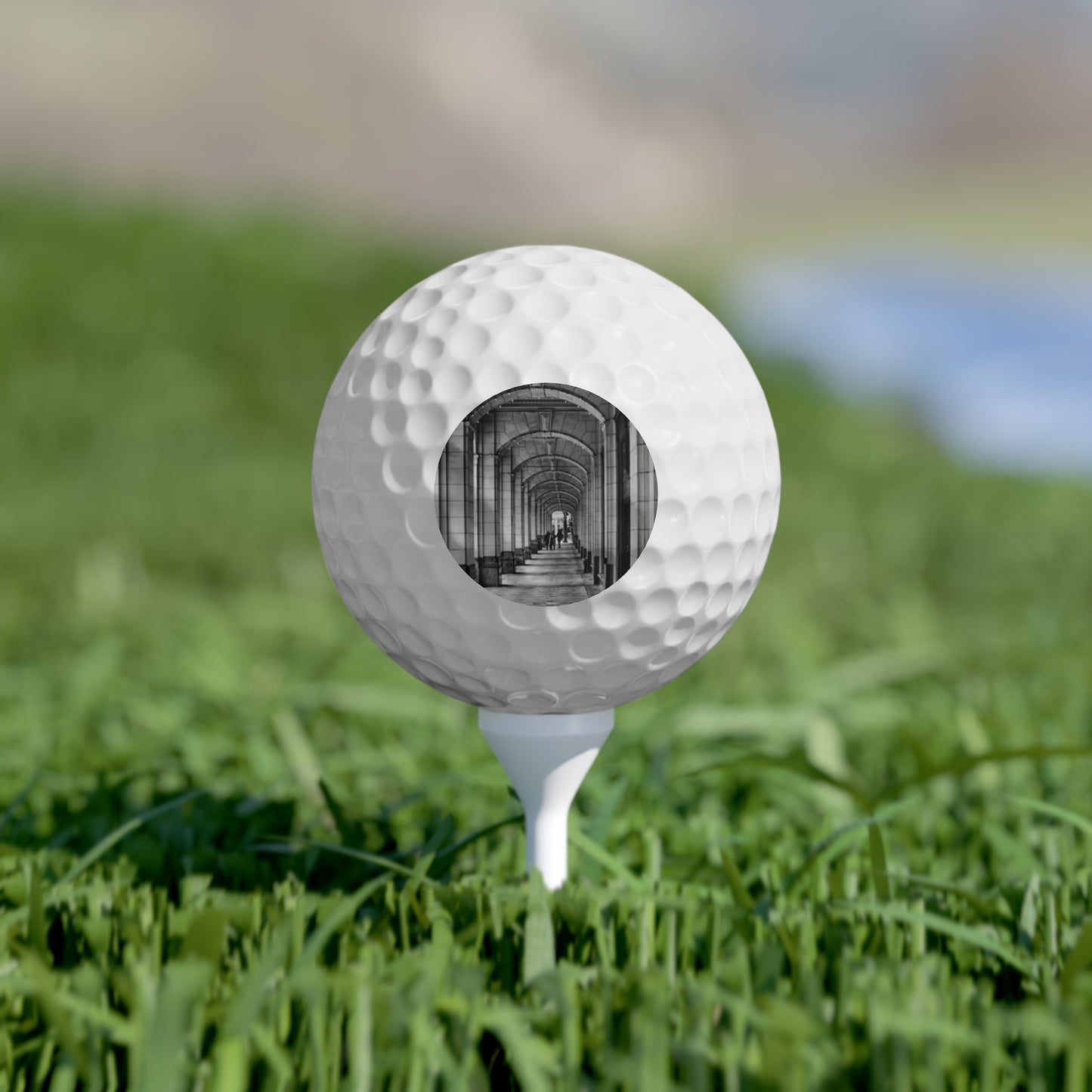 Golf Balls, 6pcs - Downtown Calgary Hudson's Bay Sidewalk Black and White