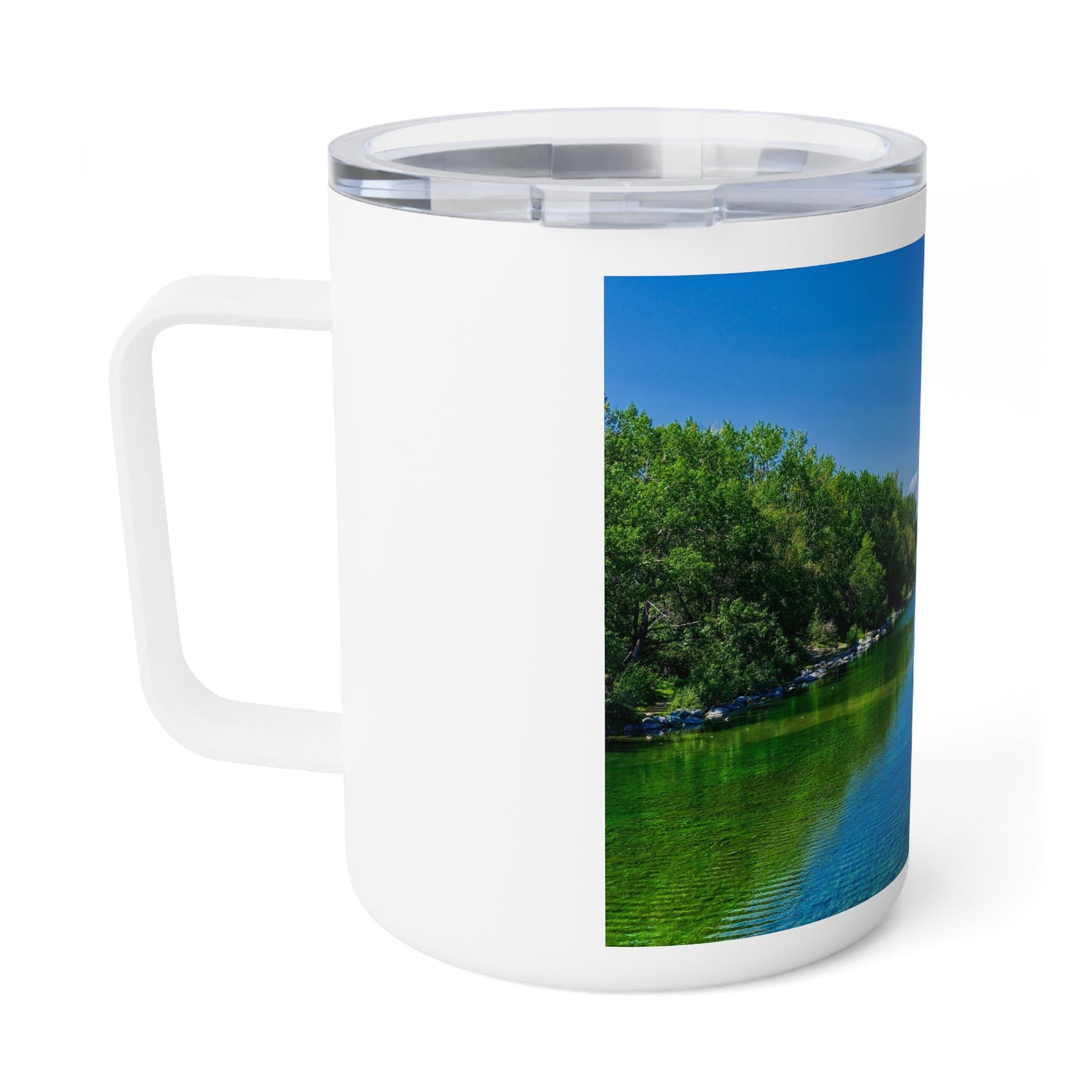 Insulated Coffee Mug, 10oz - Bow River South Prince's Island Park HDR