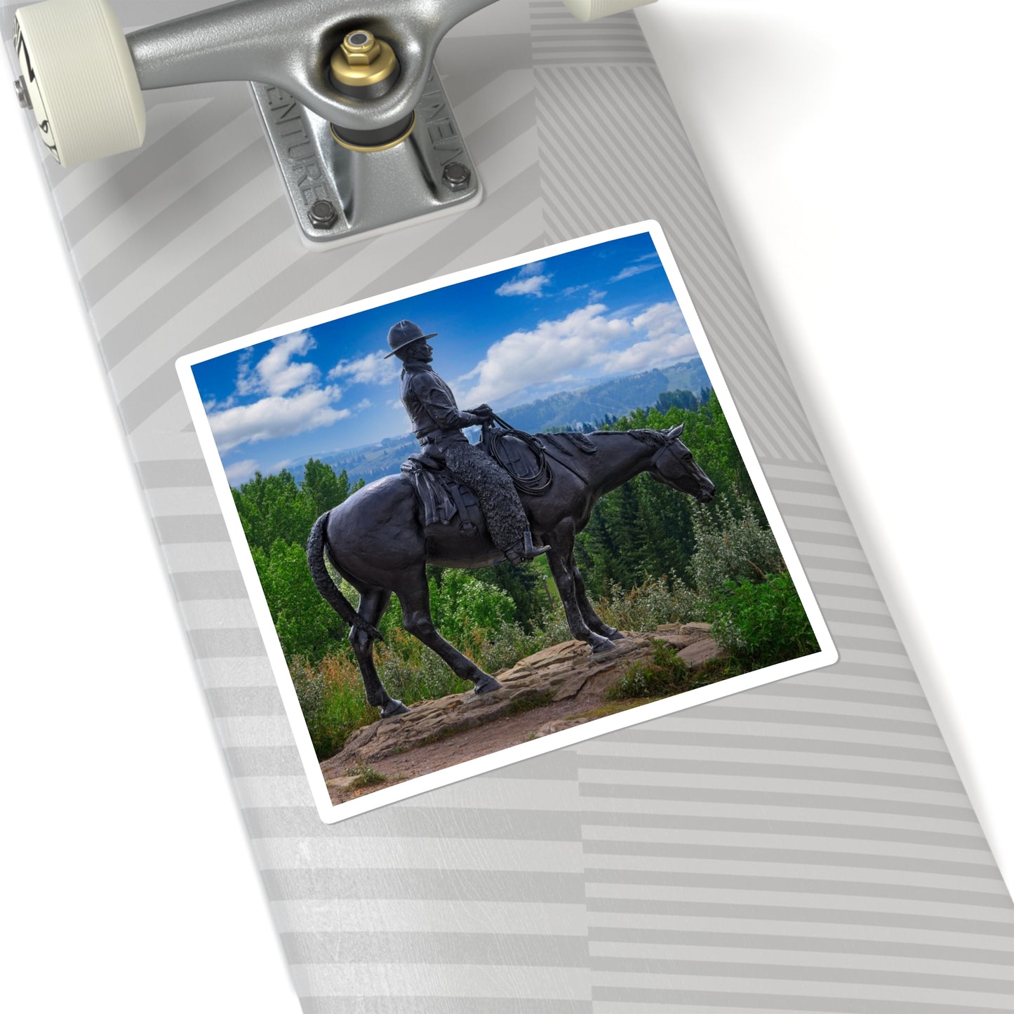 Square Stickers - Men of Vision Statue