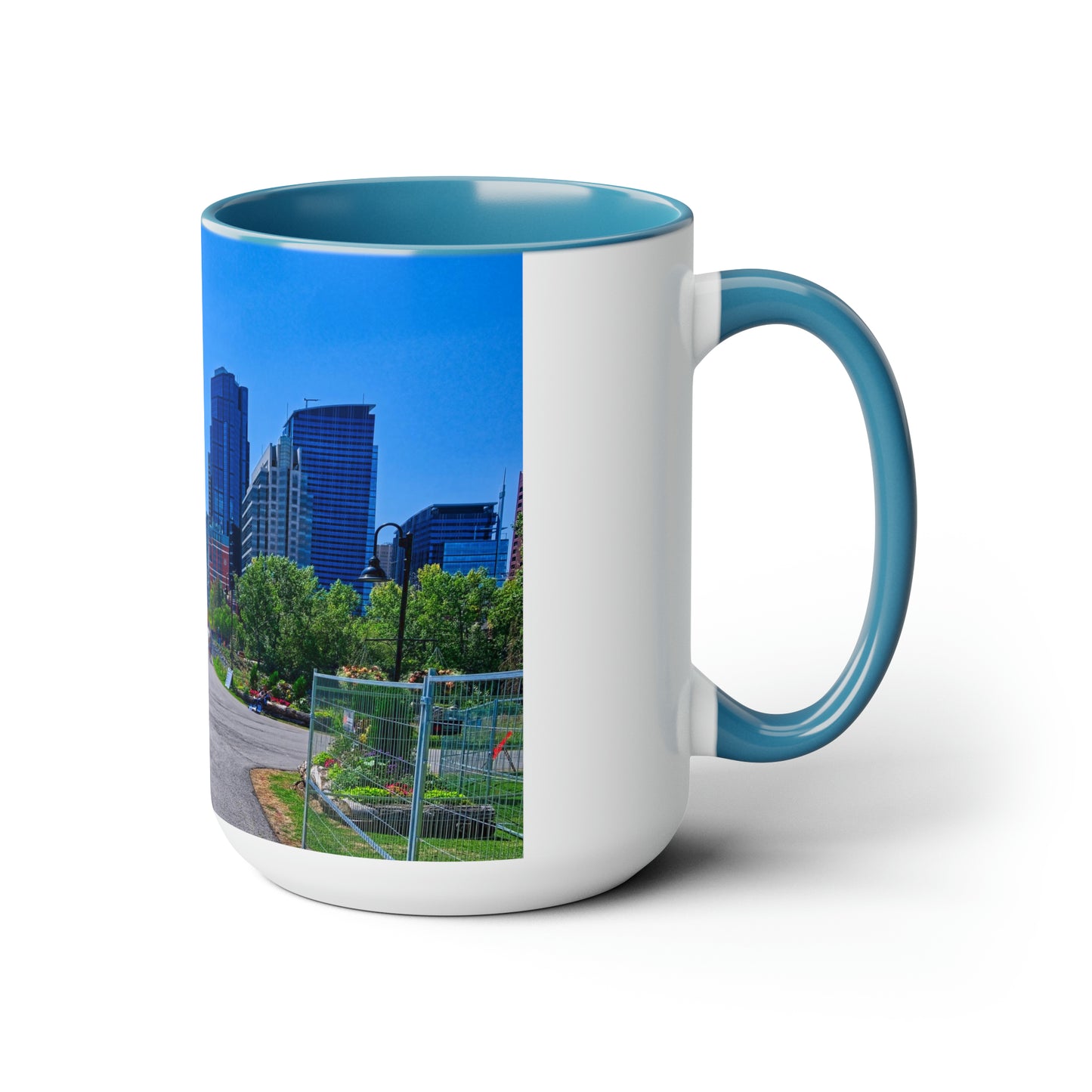 Accent Coffee Mugs, 15oz - Downtown Calgary Prince's Island Park HDR