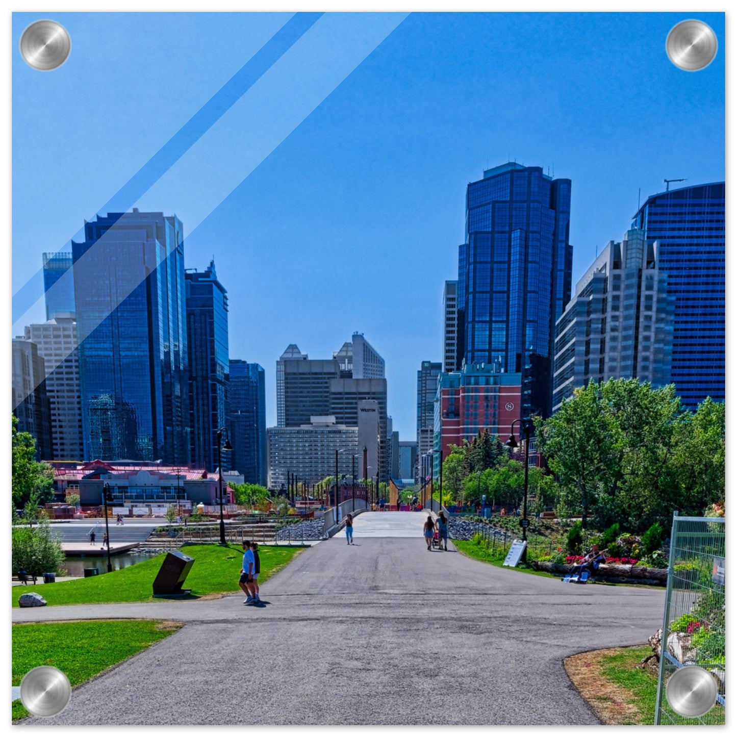 Acrylic Print - Downtown Calgary Prince's Island Park HDR