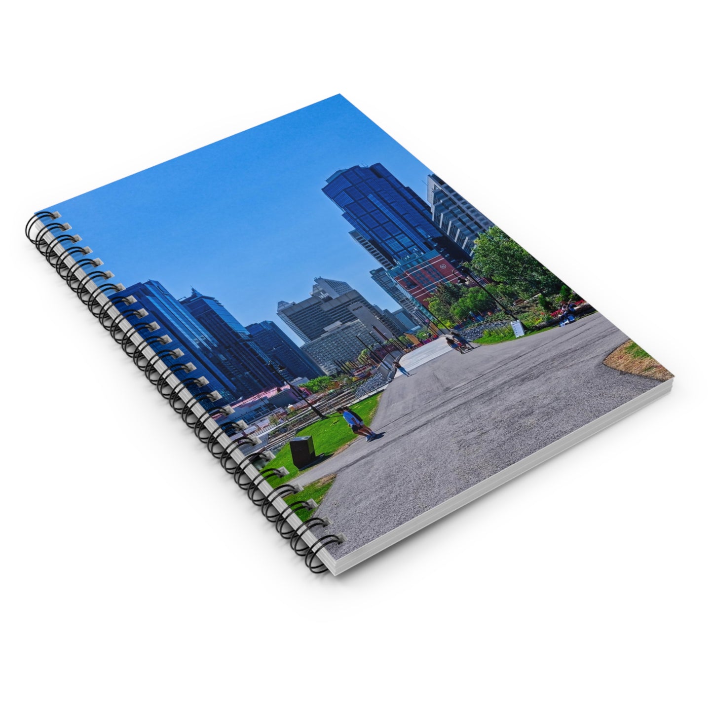 Ruled Line Sprial Notebook - Downtown Calgary Prince's Island Park HDR