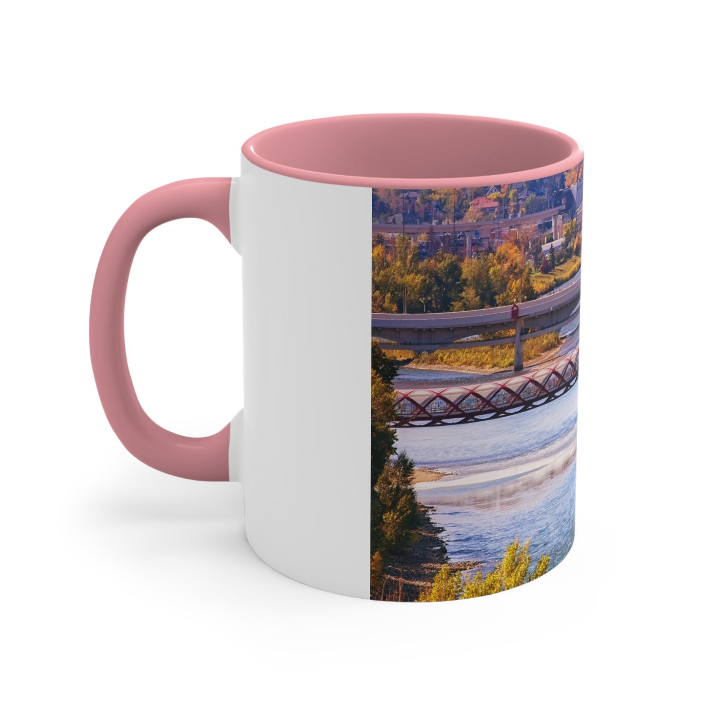 Accent Coffee Mug, 11oz - Peace Bridge McHugh Bluff Fall