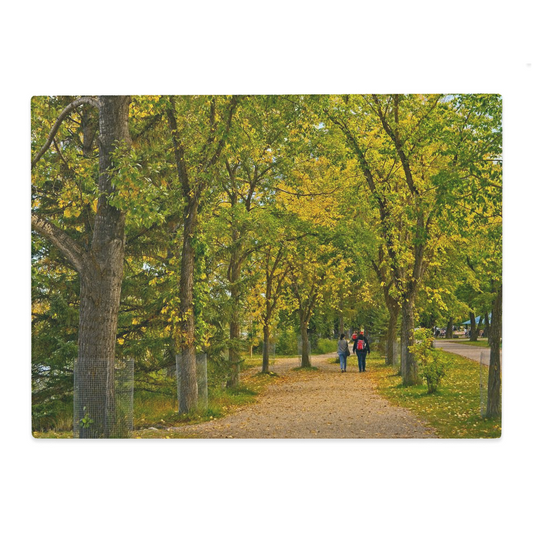 Glass Cutting Boards - Bowness Park Pathway Fall