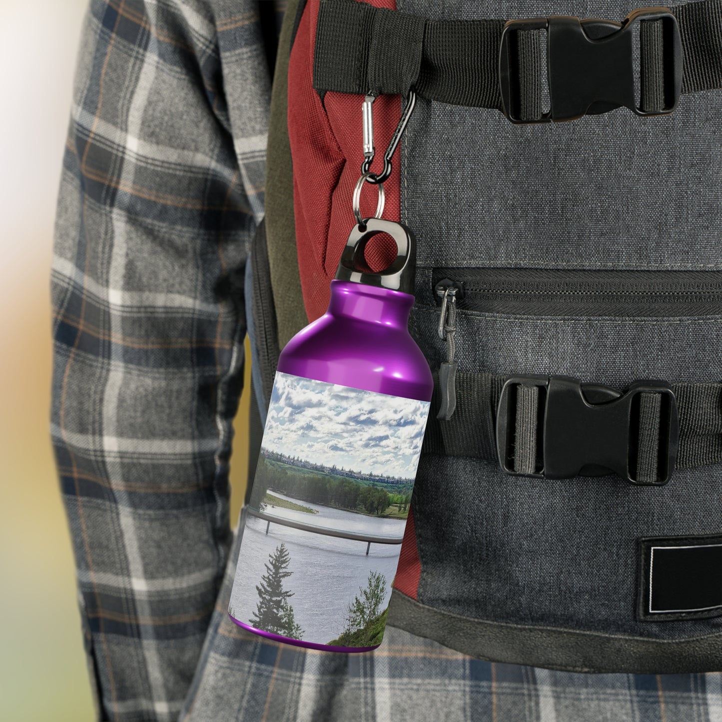 Oregon Sport Bottle - Bow River Fish Creek Park Mallard Point HDR