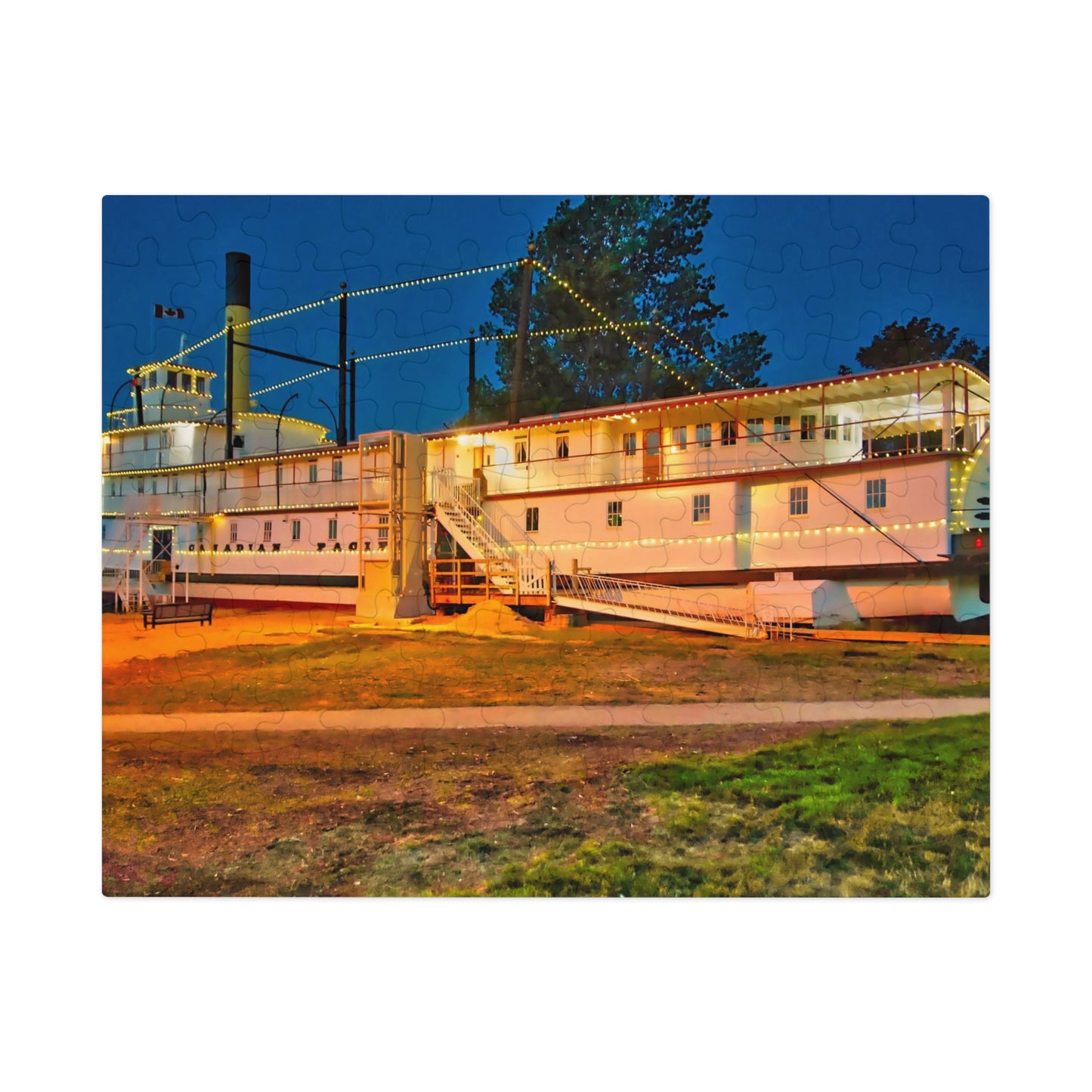 Jigsaw Puzzle (30, 110, 252, 500,1000-Piece) - SS Sicamous 2017 HDR at Night