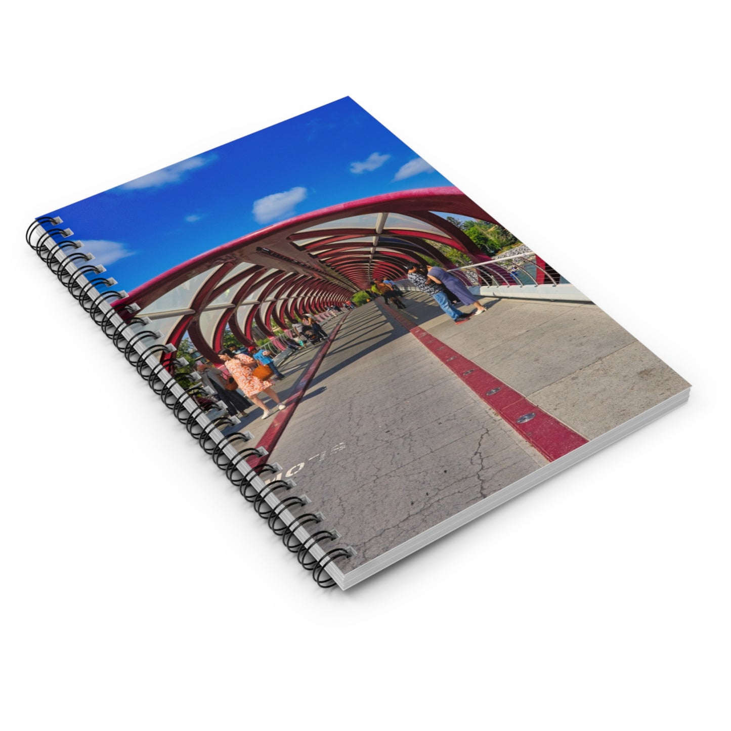 Ruled Line Spiral Notebook - Calgary Peace Bridge