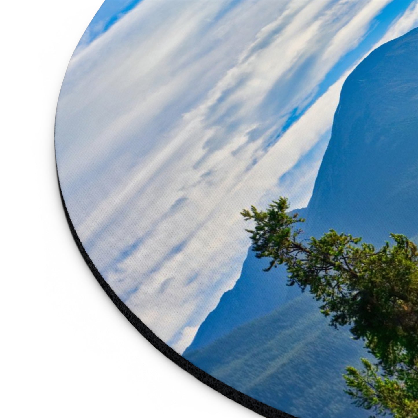 Round Mouse Pad - Jasper Mountains
